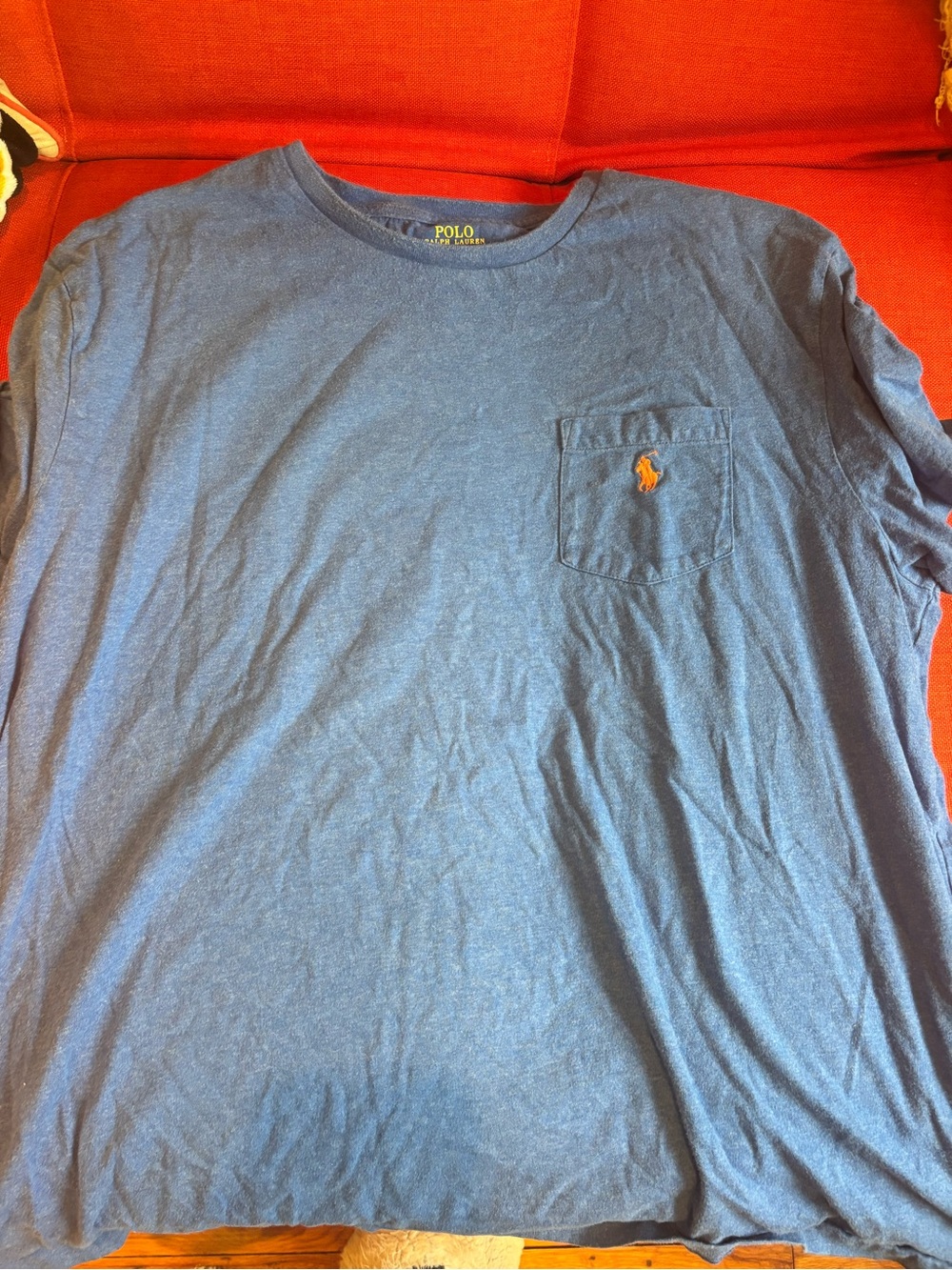 Polo by Ralph Lauren Blue Pocket Tee XL
